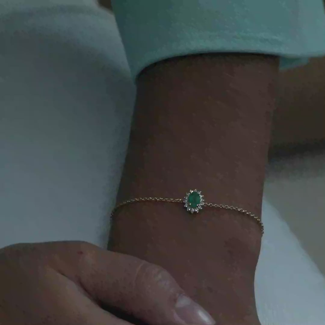 18 K Yellow Gold Emerald