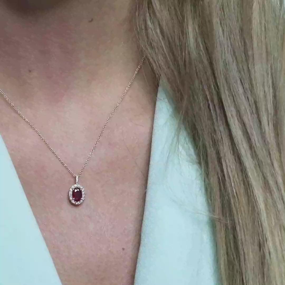 18 K Rose Gold Ruby