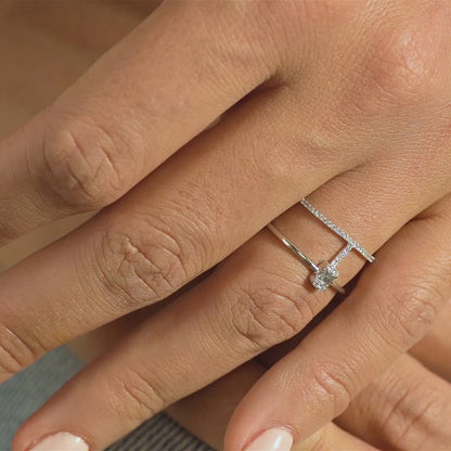 18 K White Gold