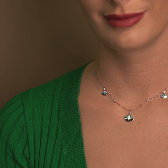 18K Rose Gold Capri Blue