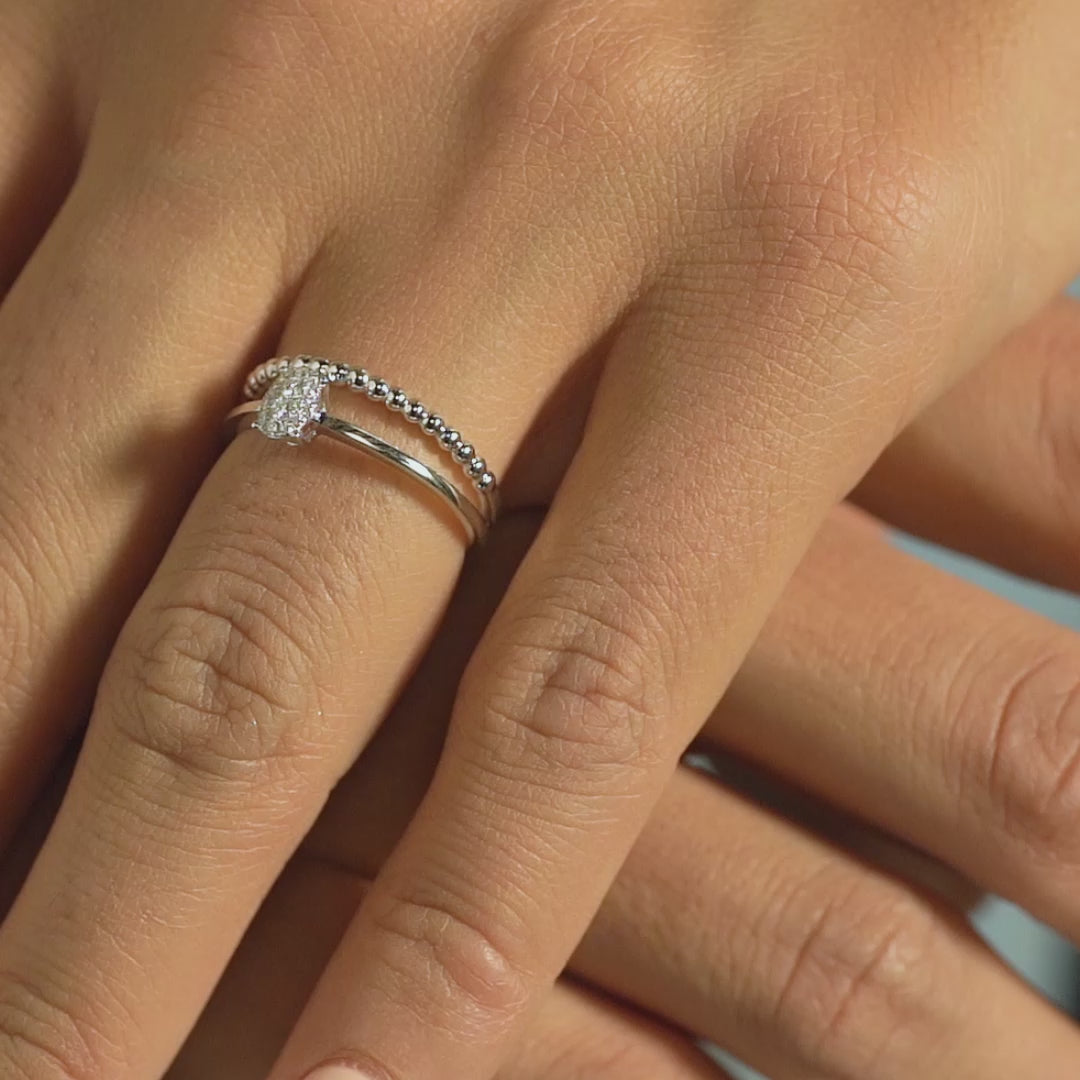 18 K White Gold