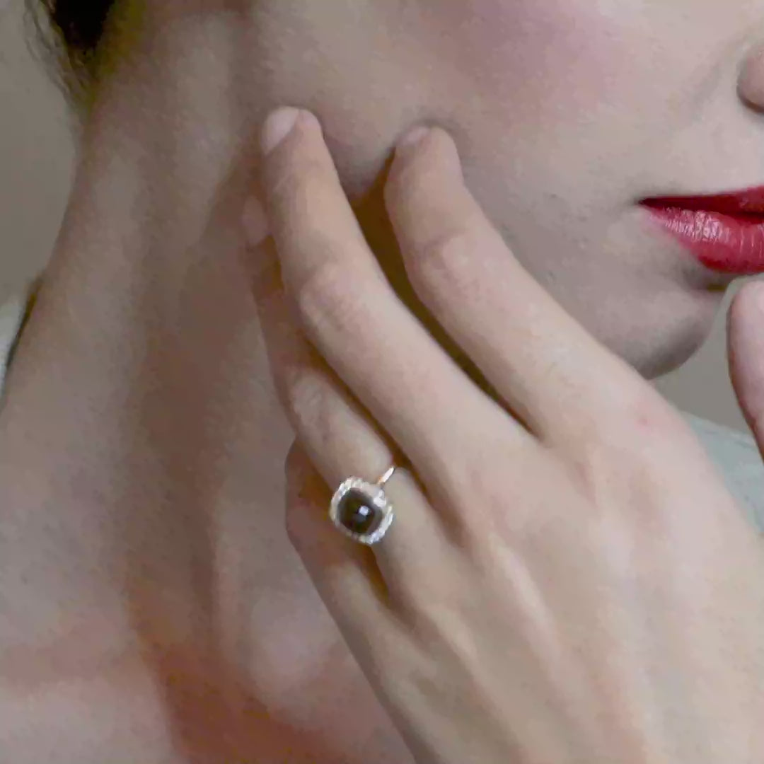 18 K Rose Gold SmoKyquartz