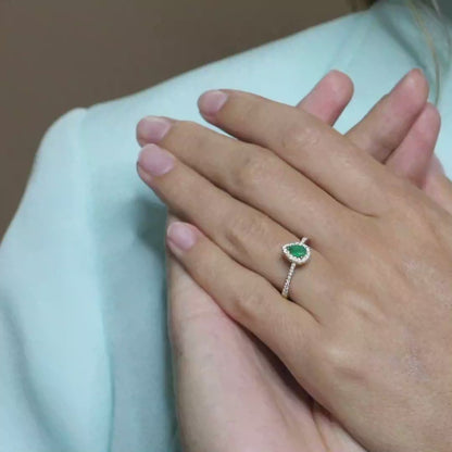 18 K Yellow Gold Emerald
