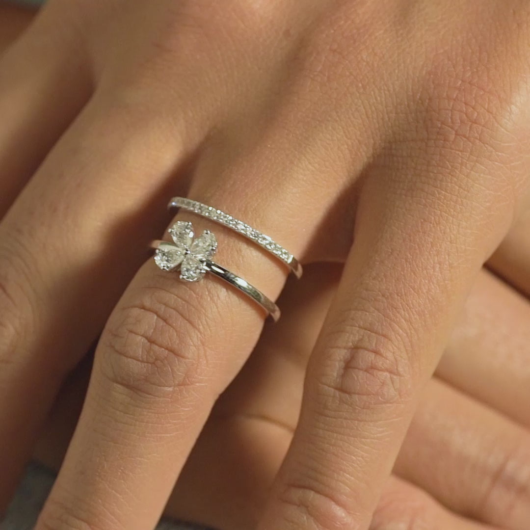 18 K White Gold