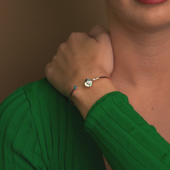 18K Rose Gold Capri Blue