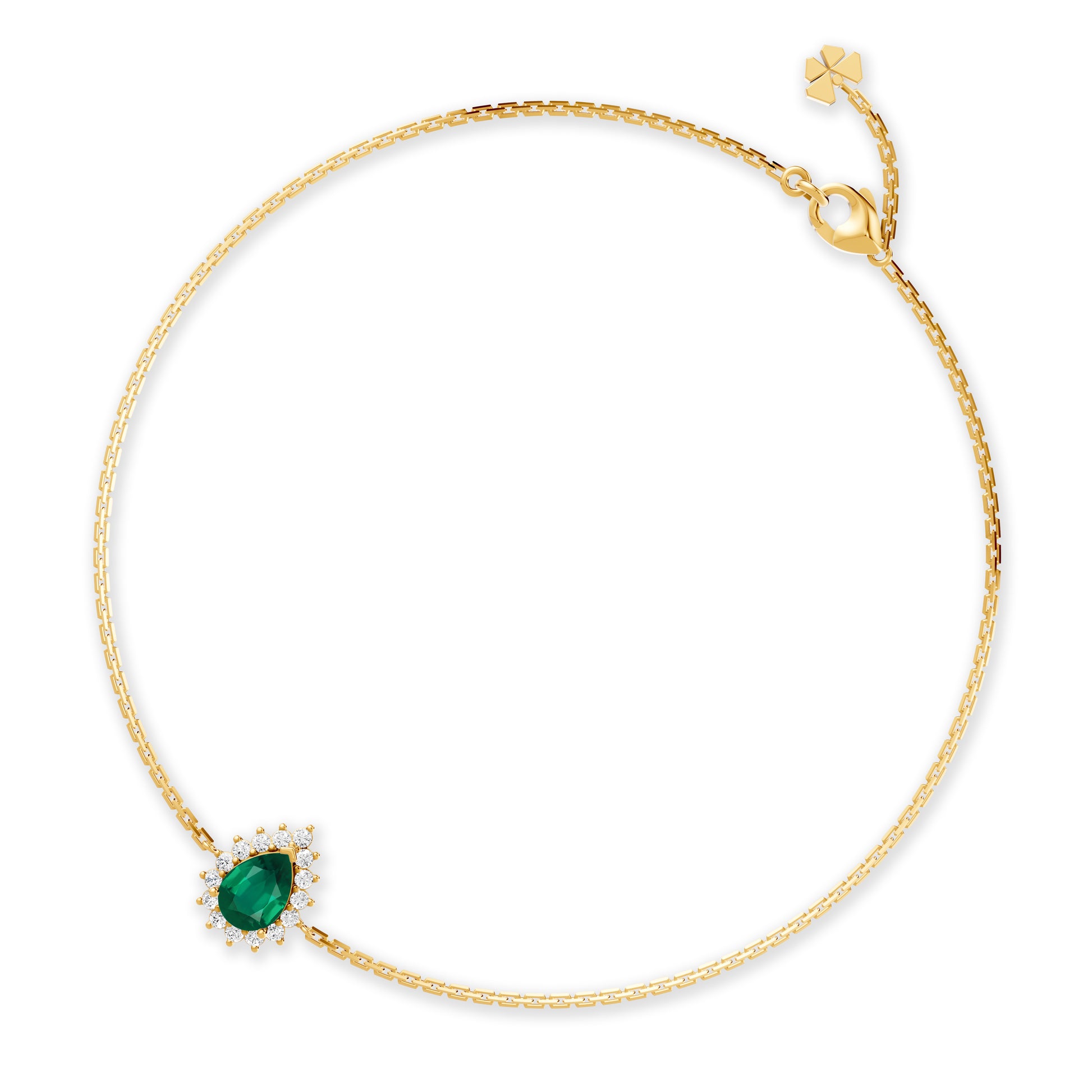 18 K Yellow Gold Emerald