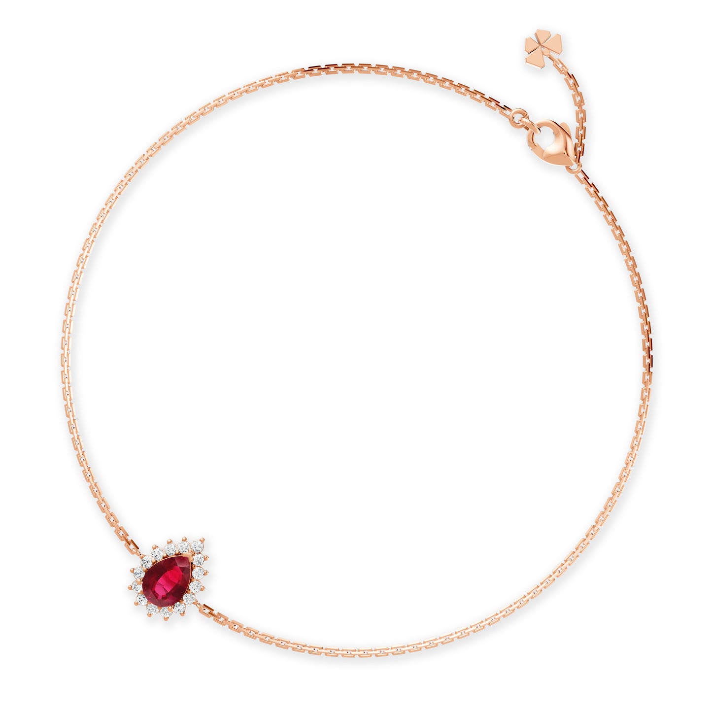 18 K Rose Gold Ruby