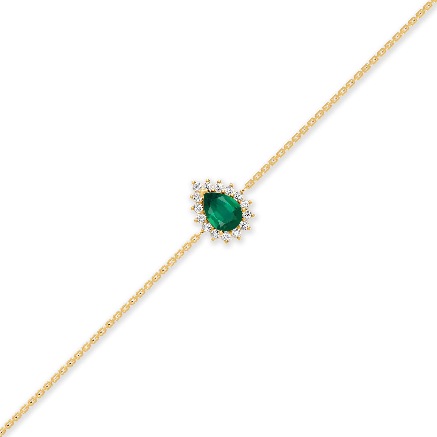 18 K Yellow Gold Emerald