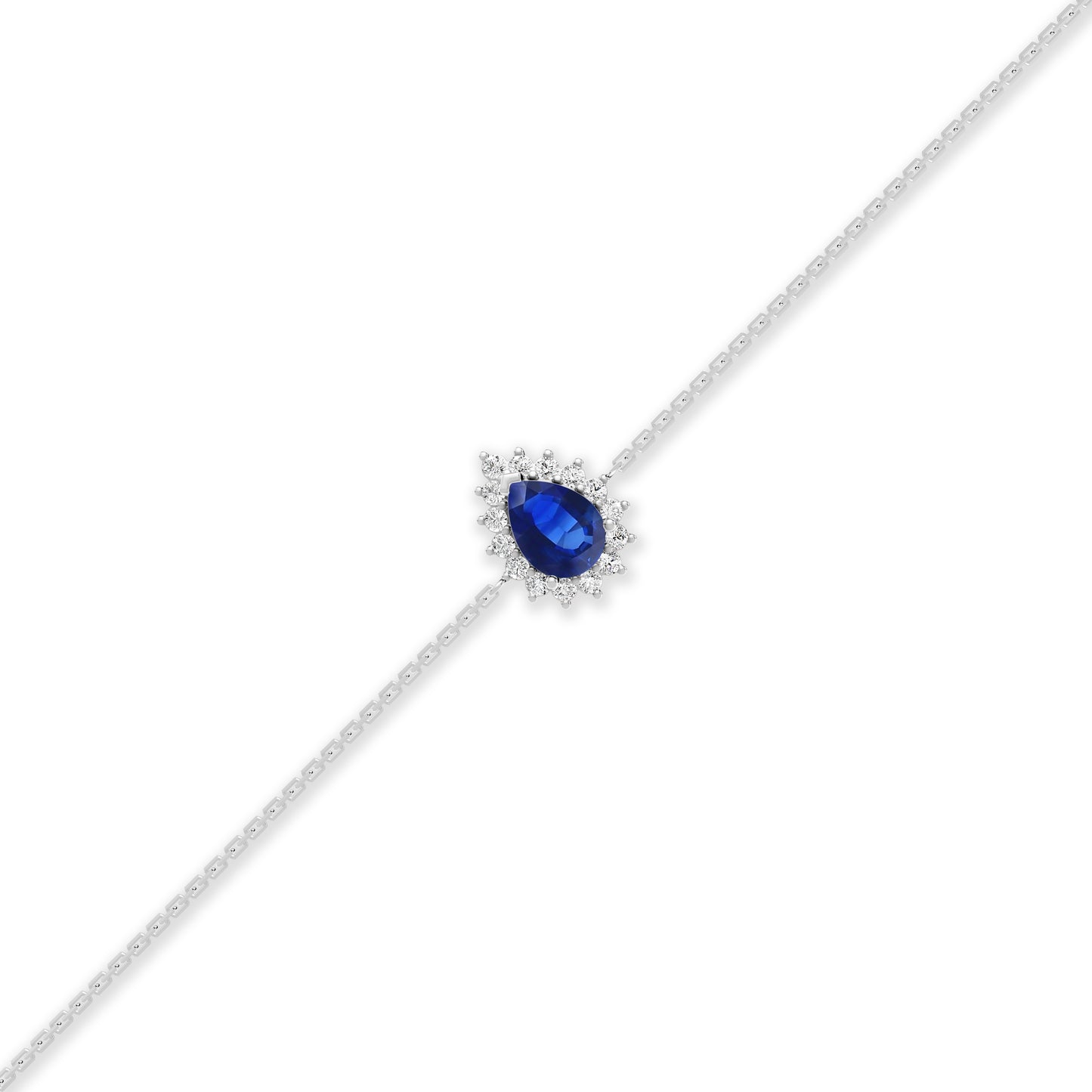 18 K White Gold Sapphire