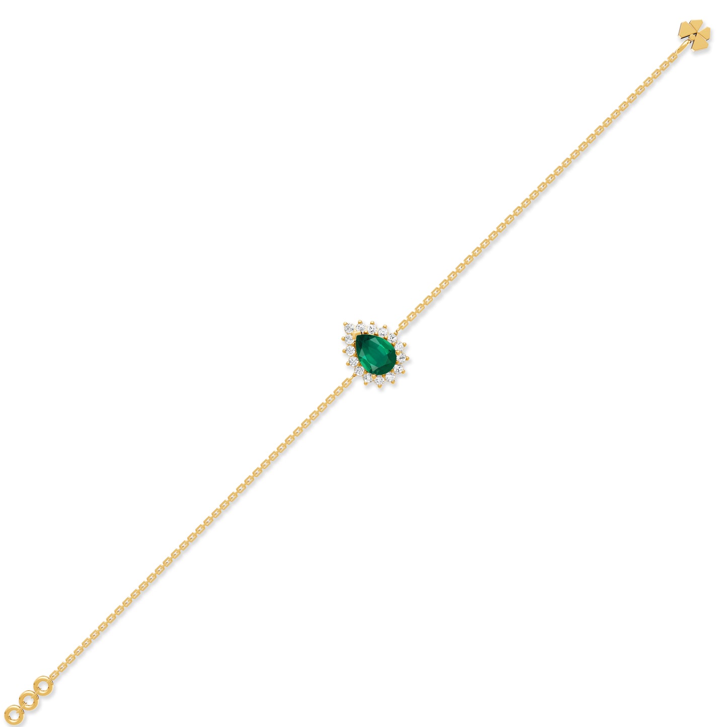 18 K Yellow Gold Emerald