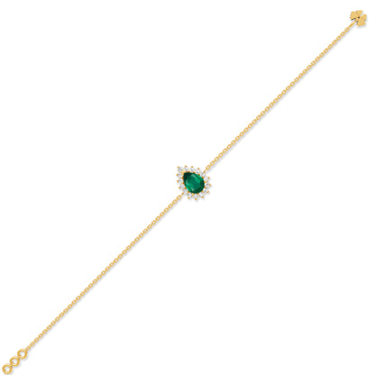 18 K Yellow Gold Emerald