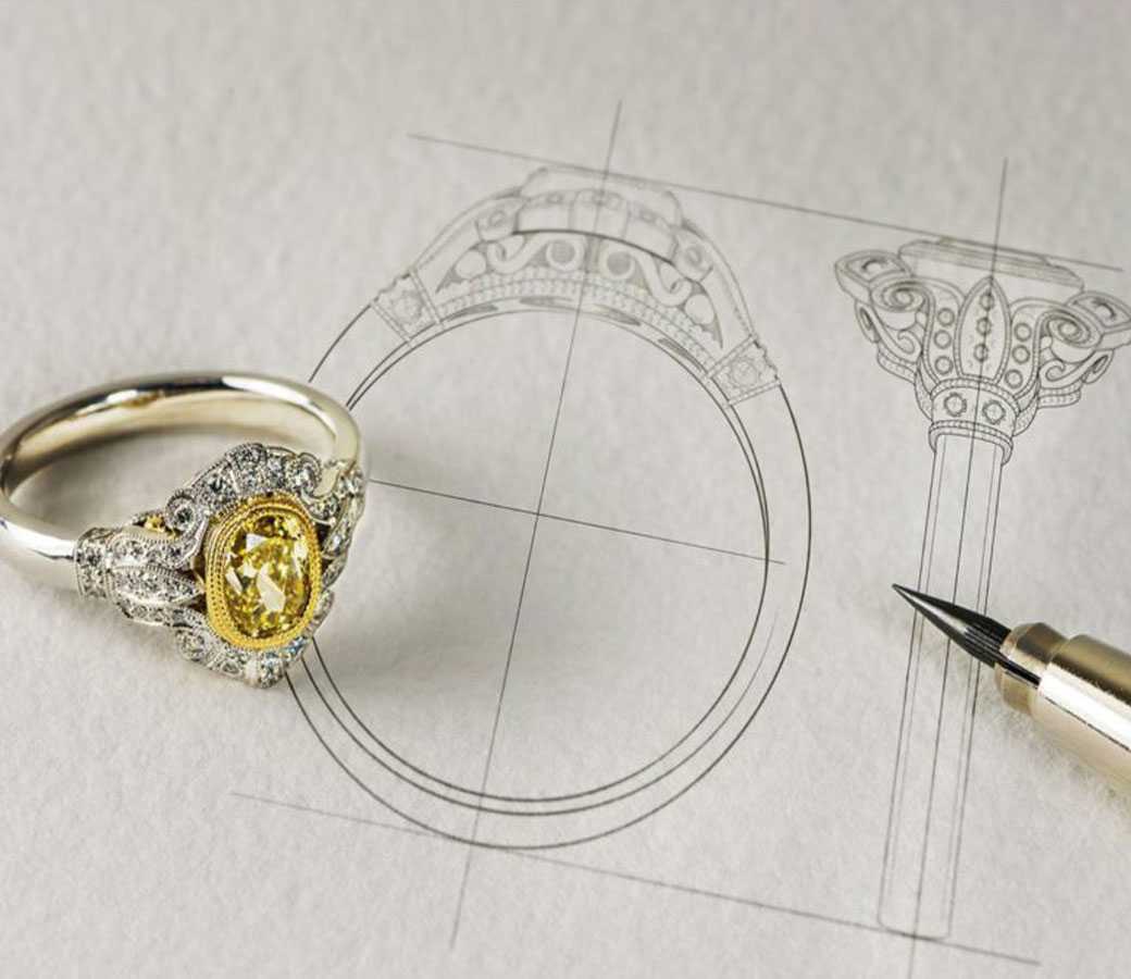 diamond ring sketch