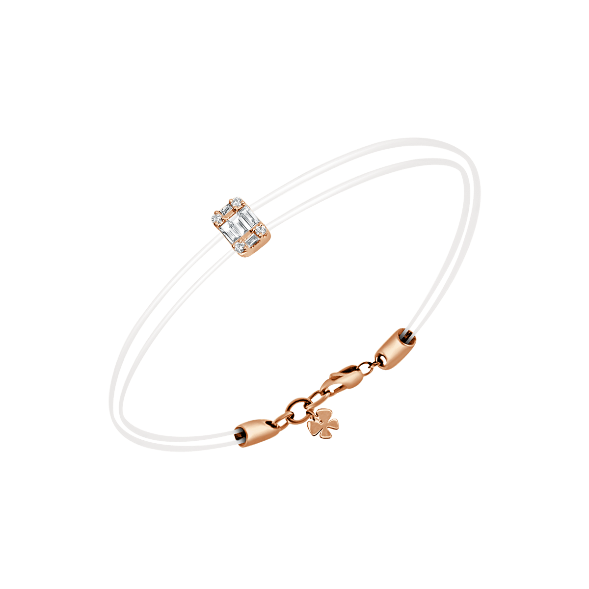 Emerald Illusion Bracelet In 18 K Rose Gold And 0.50 Carat Look From Aura Collection