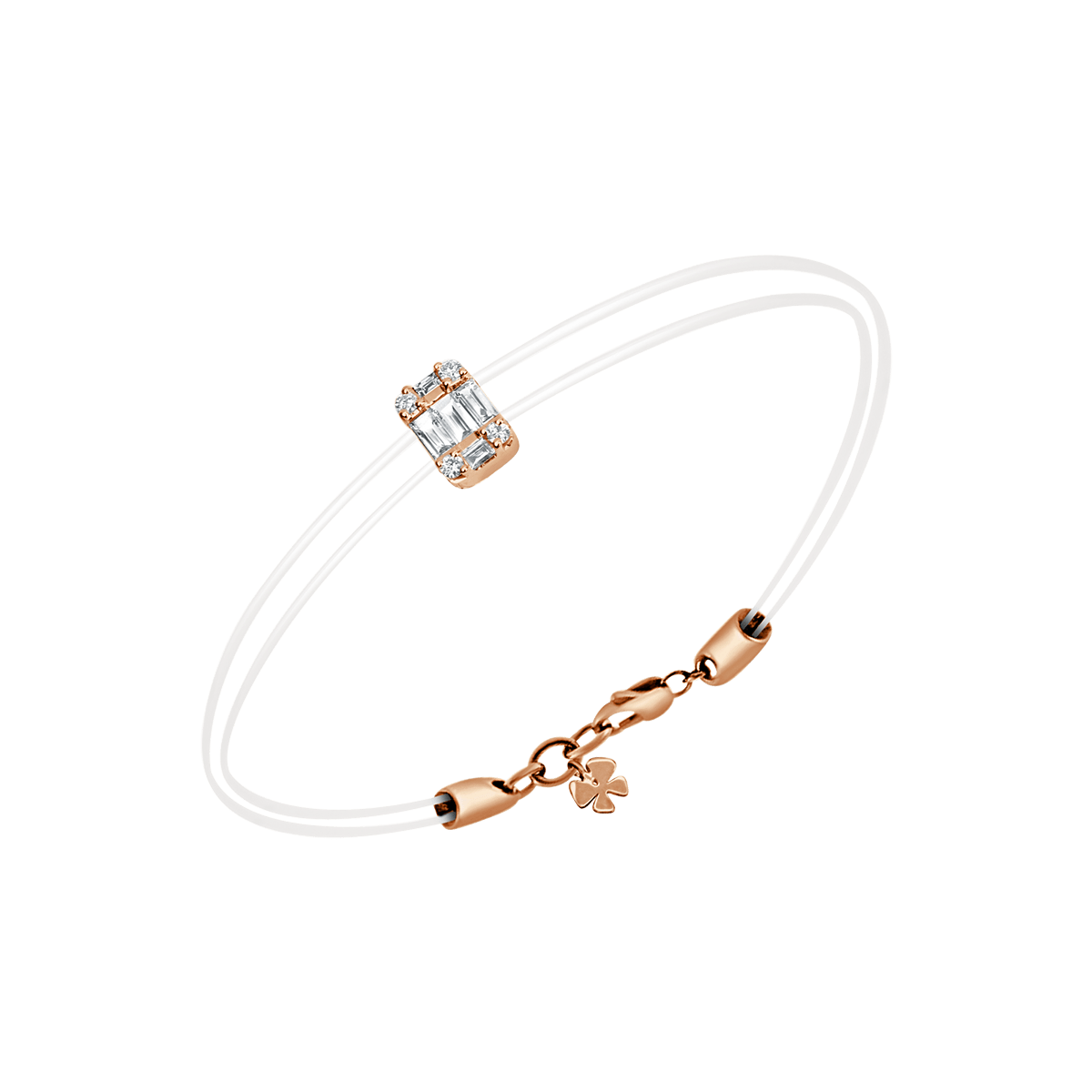 Emerald Illusion Bracelet In 18 K Rose Gold And 0.50 Carat Look From Aura Collection