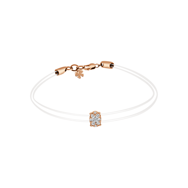 Oval Illusion Bracelet In 18 K Yellow Gold And 0.30 Carat Look From Aura Collection