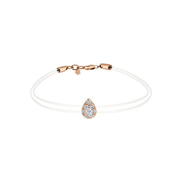 Pear Illusion Bracelet In 18 K Rose Gold And 1.00 Carat Look From Aura Collection