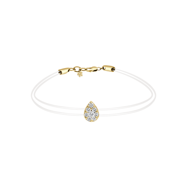 Pear Illusion Bracelet In 18 K Rose Gold And 1.00 Carat Look From Aura Collection