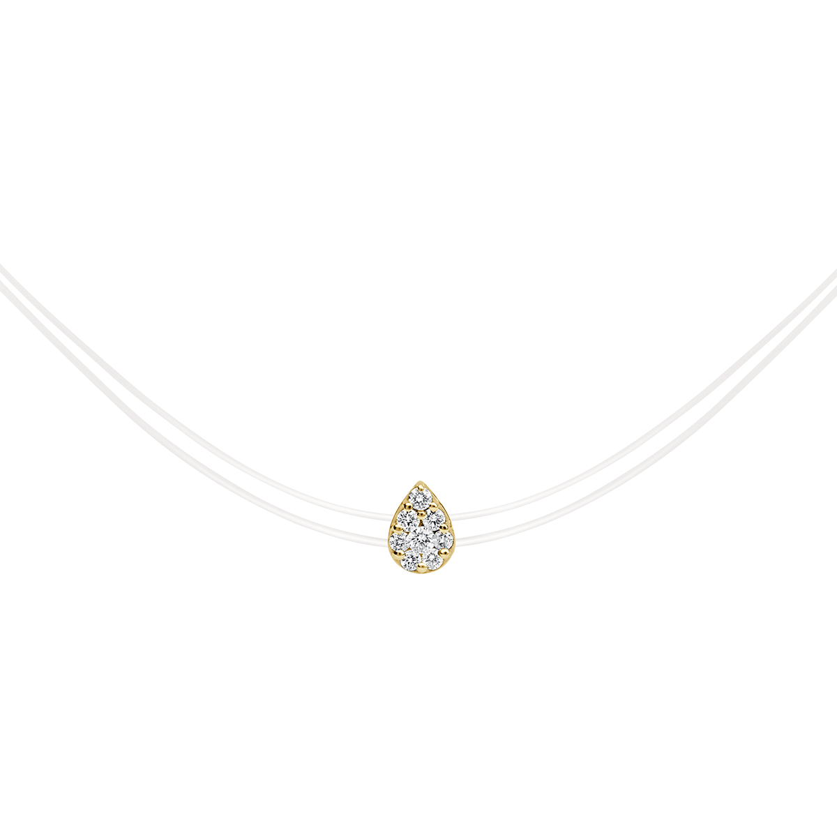 Pear Illusion Pendant in 18 K Rose Gold From Aura Collection