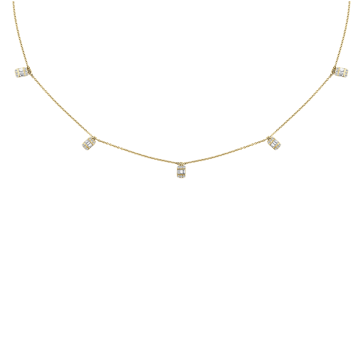Five Emerald Illusion Medium Necklace In 18 K Rose Gold From Chokers Collection
