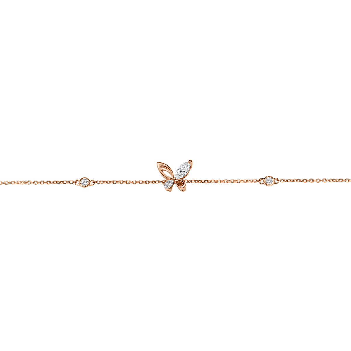 Ava© Alternate Diamond Butterfly Bracelet