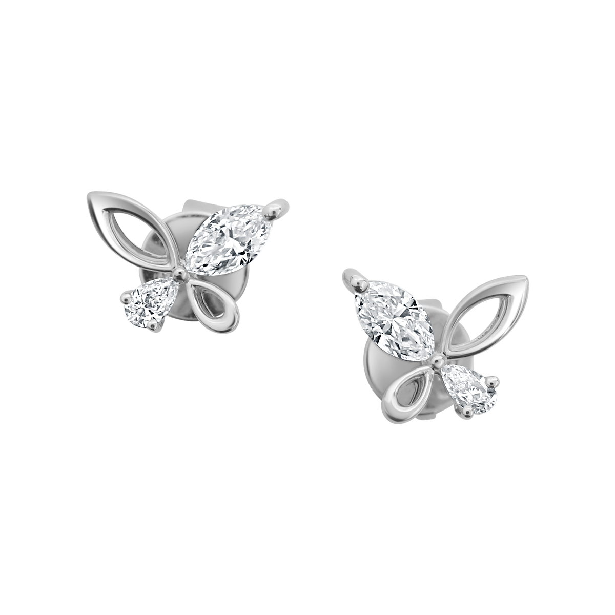 Ava© Alternate Diamond Butterfly Earrings