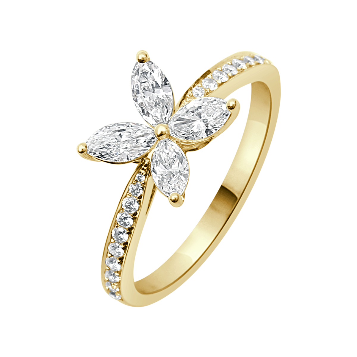 Ava© Four Marquise Diamond Ring
