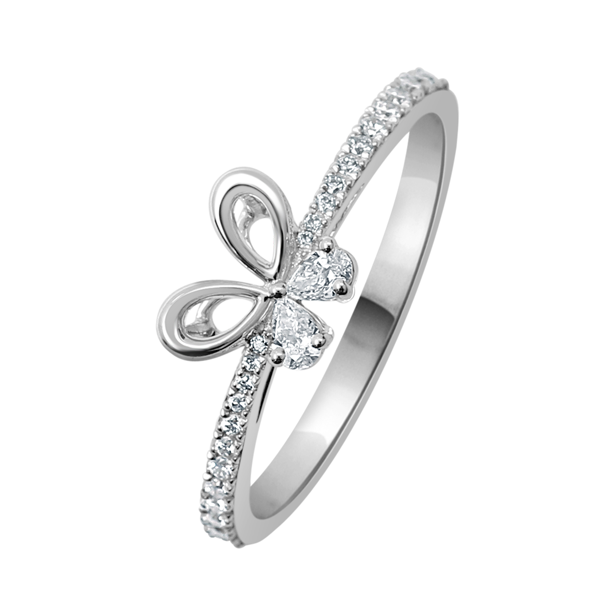 Ava© Pear Diamond Butterfly Ring