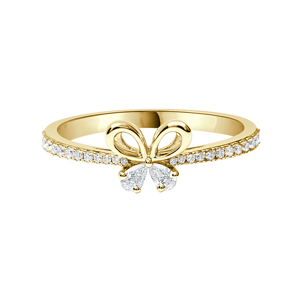 Ava© Pear Diamond Butterfly Ring