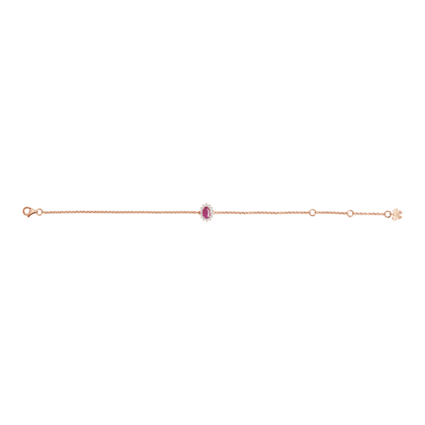 Oval Gemstone Diana Bracelet In 18 K White Gold Emerald From Precious Collection