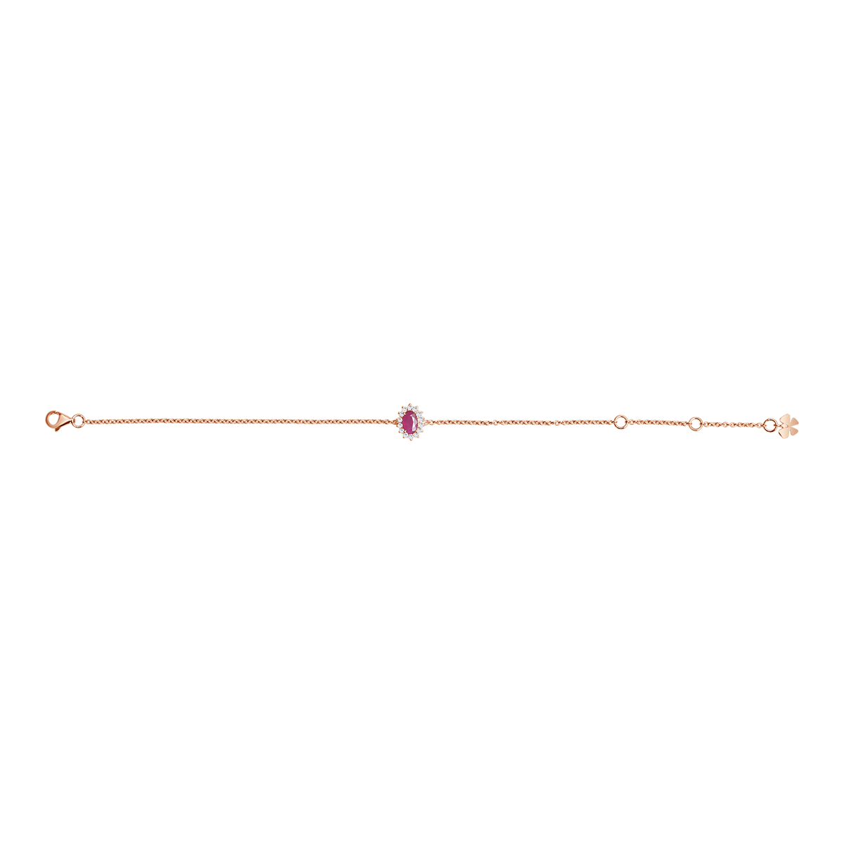 Oval Gemstone Diana Bracelet In 18 K White Gold Emerald From Precious Collection