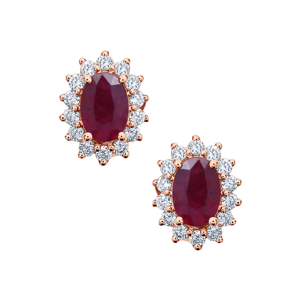 Oval Gemstone Diana Earring From Precious Collection