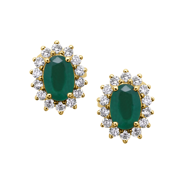 Oval Gemstone Diana Earring From Precious Collection