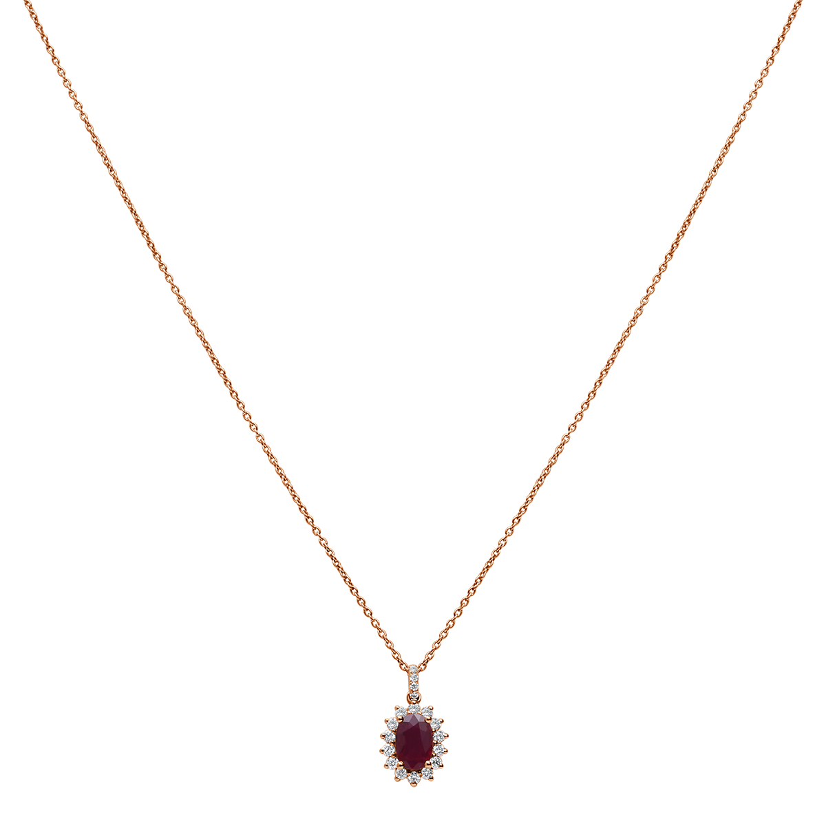 Oval Gemstone Diana Pendant From Precious Collection
