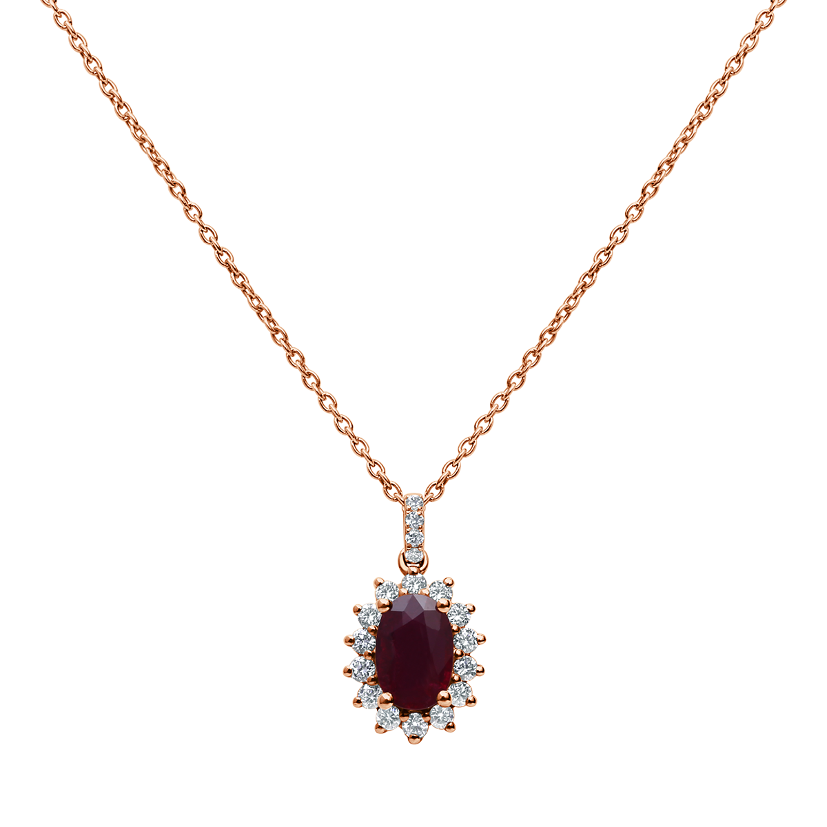 Oval Gemstone Diana Pendant From Precious Collection