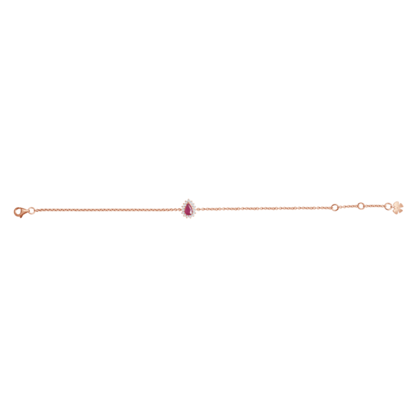 Pear Gemstone Diana Bracelet In 18 K Rose Gold Ruby From Precious Collection