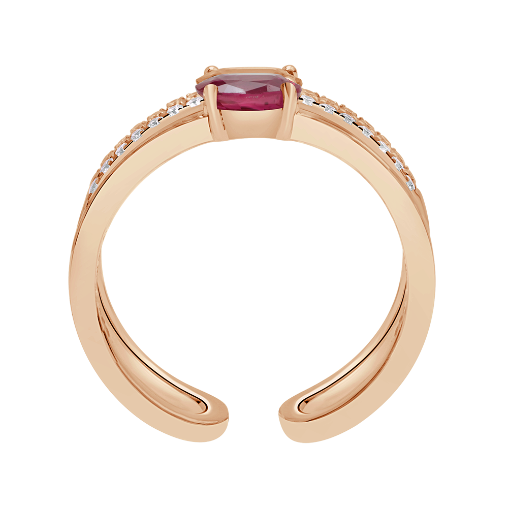Gap© Oval Gemstone & Diamond Ring
