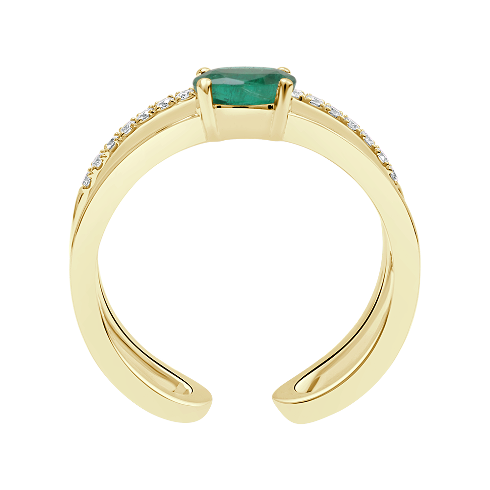 Gap© Oval Gemstone & Diamond Ring