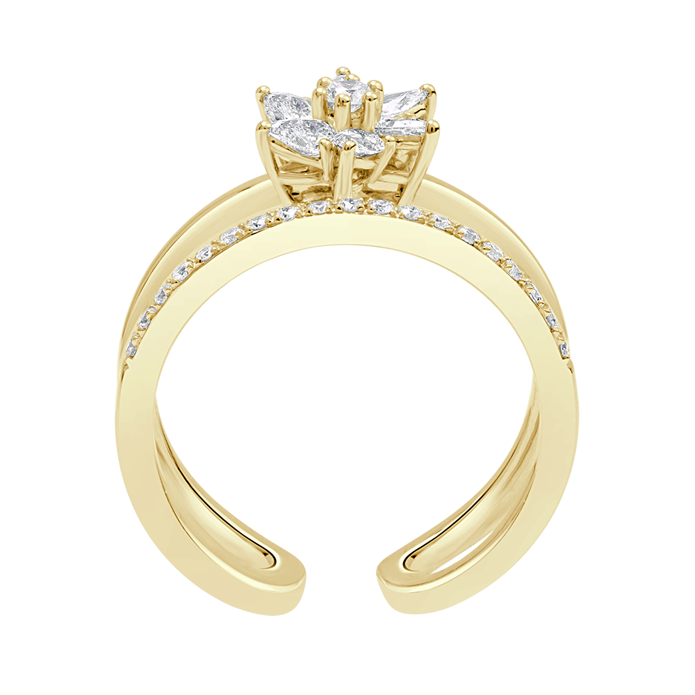 Six Pear Diamond Ring - 18 K Yellow Gold - Gap Collection