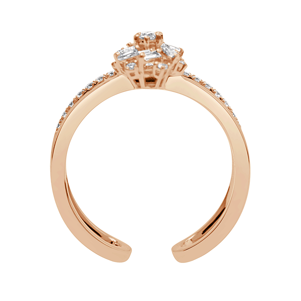 Five Baguette Diamond Ring - 18 K Yellow Gold - Gap Collection