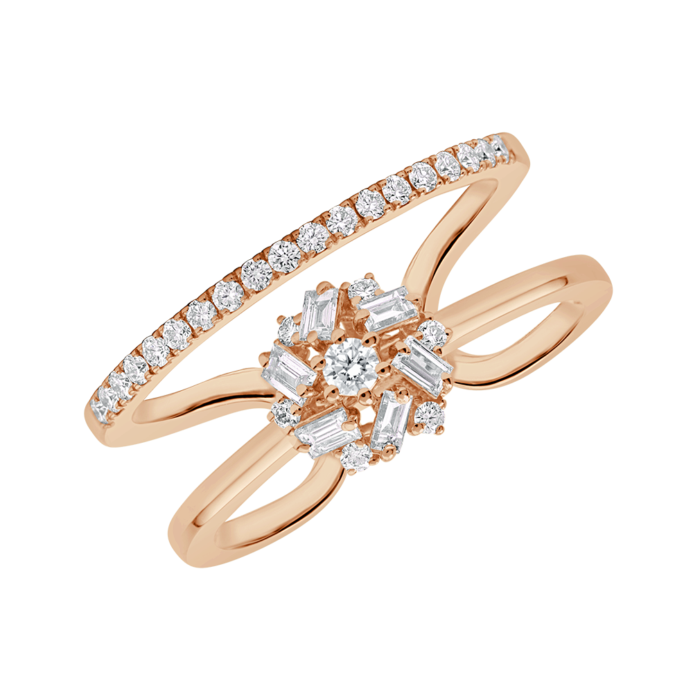Five Baguette Diamond Ring - 18 K Yellow Gold - Gap Collection