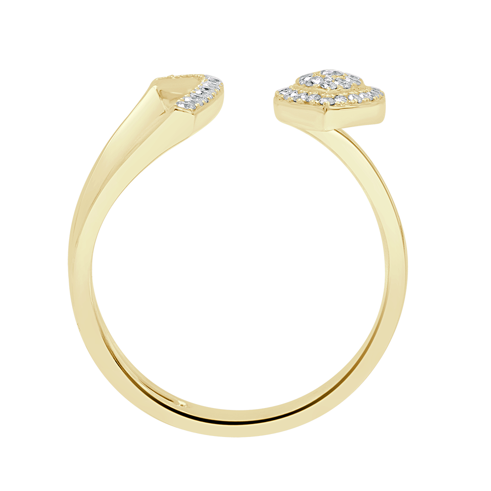 Winged Pear Halo Illusion Diamond Ring - 18 K Rose Gold - Gap Collection