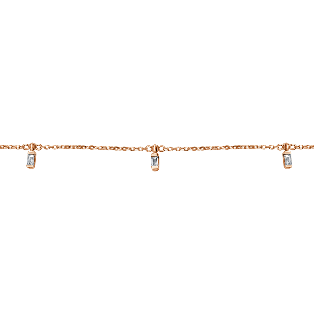Chevelle Butterfly Diamond Anklet Yellow Gold