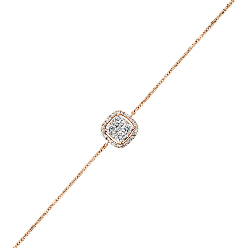 Je© Round Illusion Halo Diamond Bracelet
