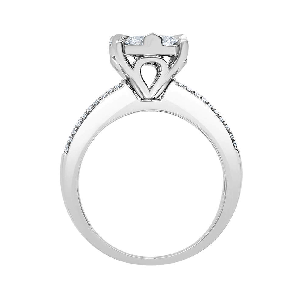 Je© Round Illusion Channel Diamond Ring