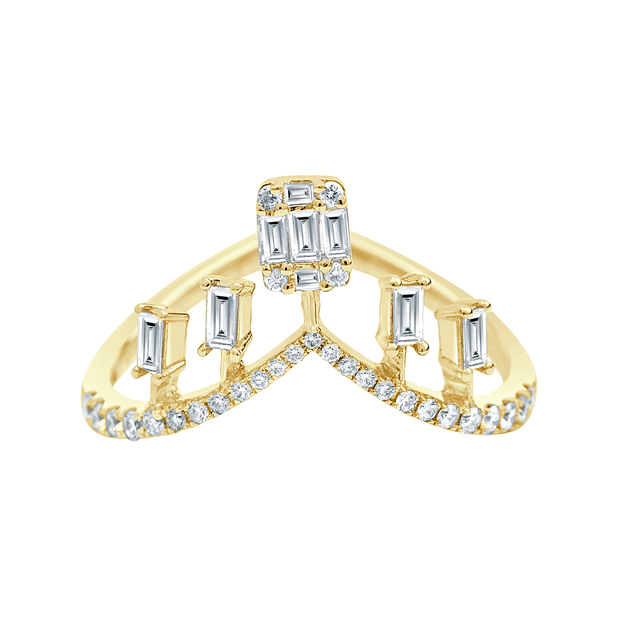 Je© Emerald Illusion Crown Diamond Ring