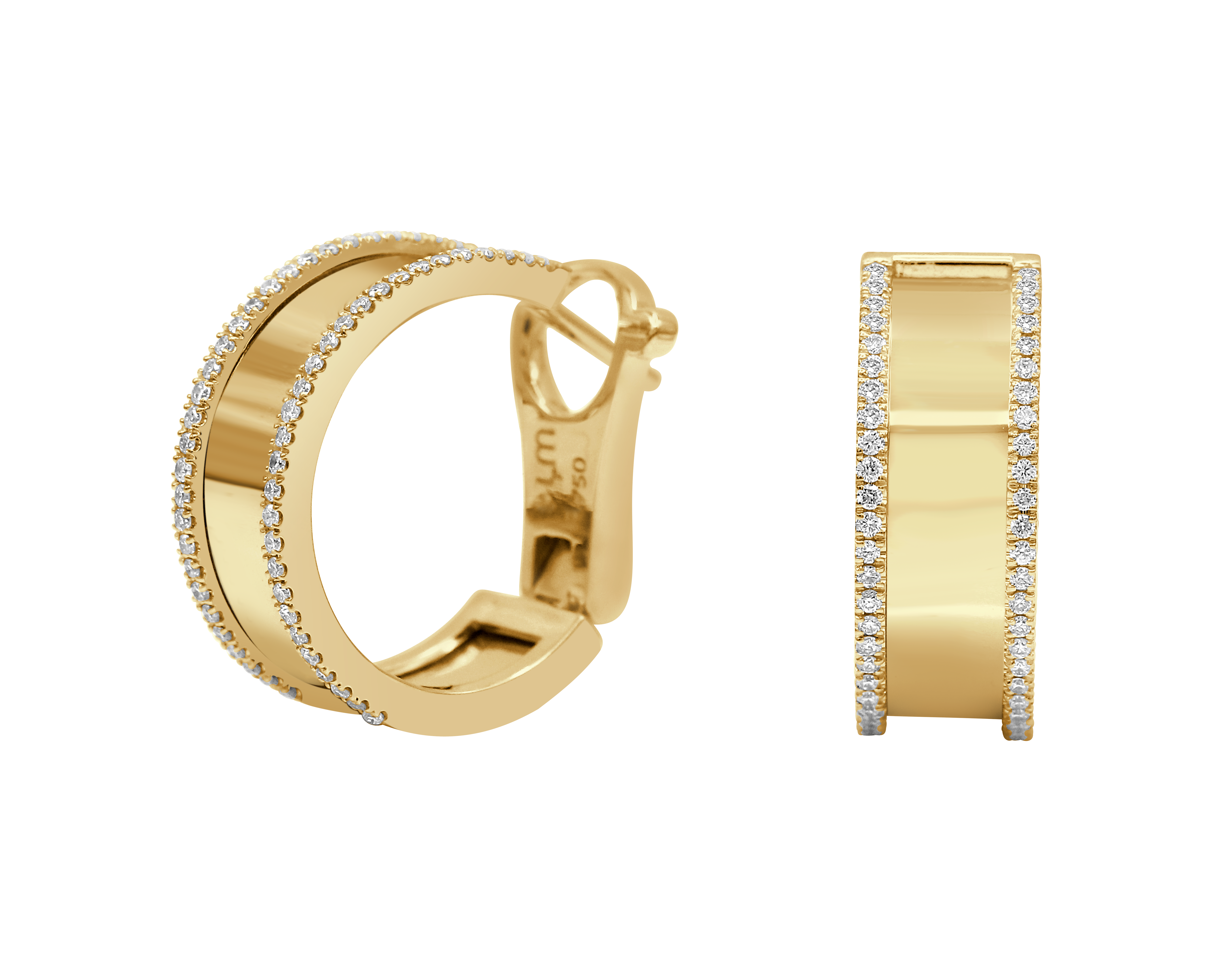 Lumière© Diamond Hoop Earrings rose gold