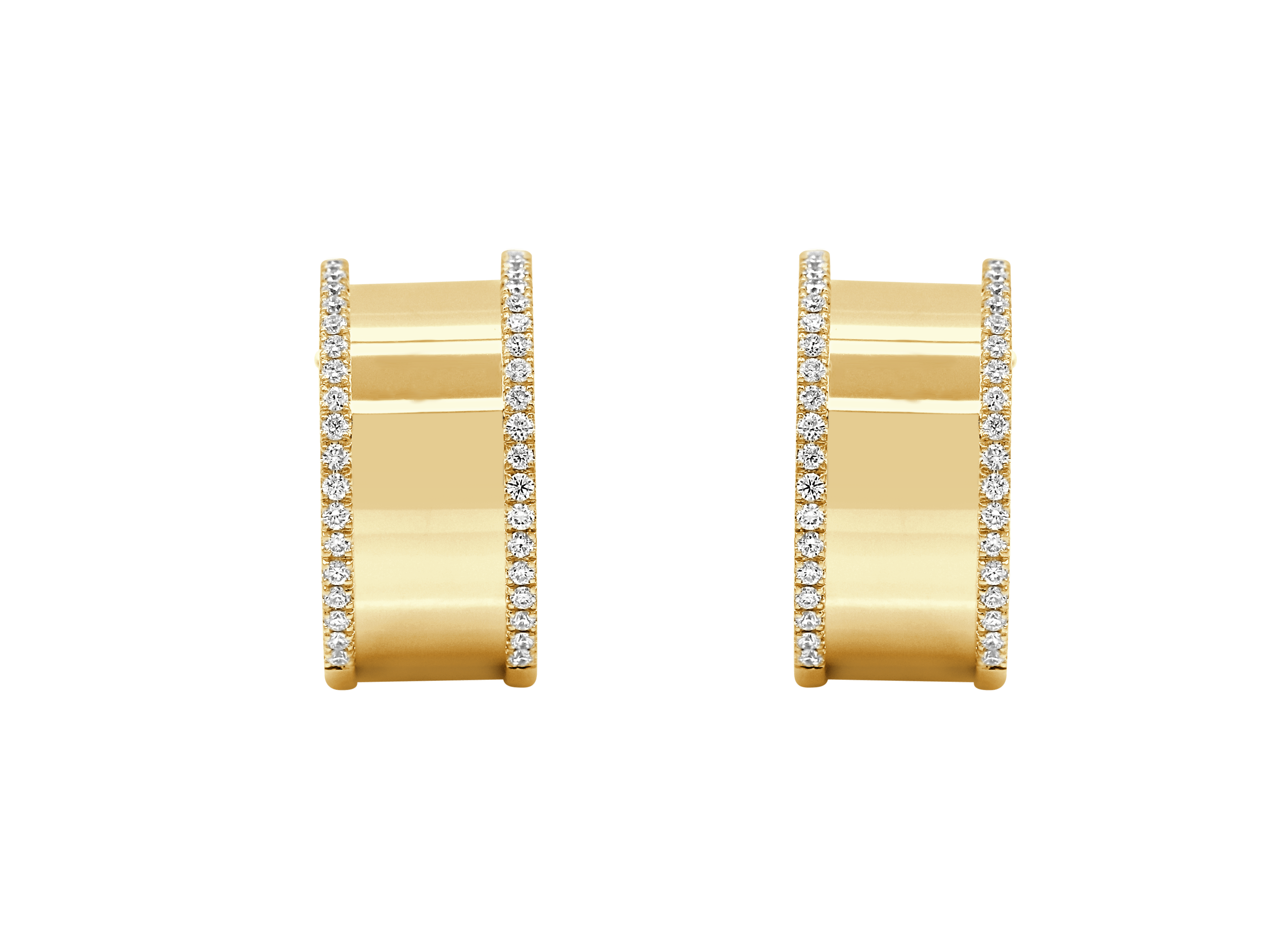 Lumière© Diamond Hoop Earrings 7mm rose gold