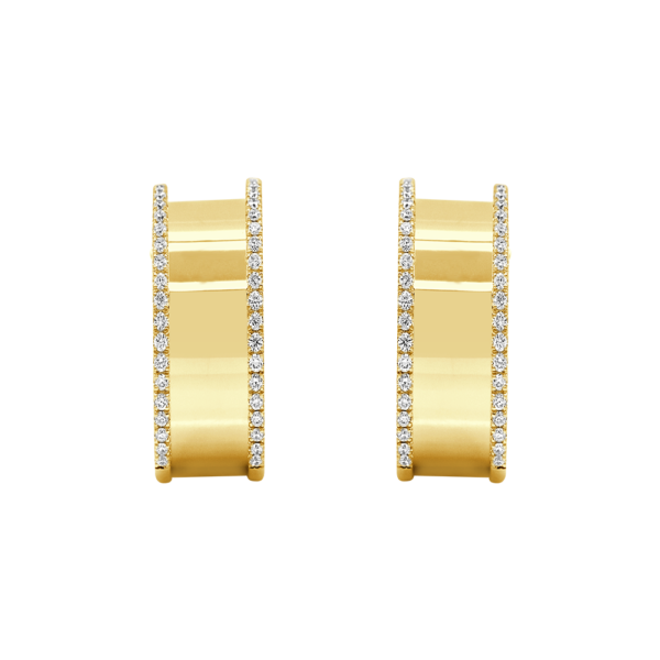 Lumière© Diamond Hoop Earrings 7mm rose gold