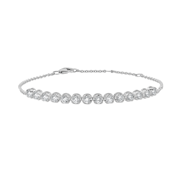 Round Diamond Half Tennis Bracelet (1.25cts)