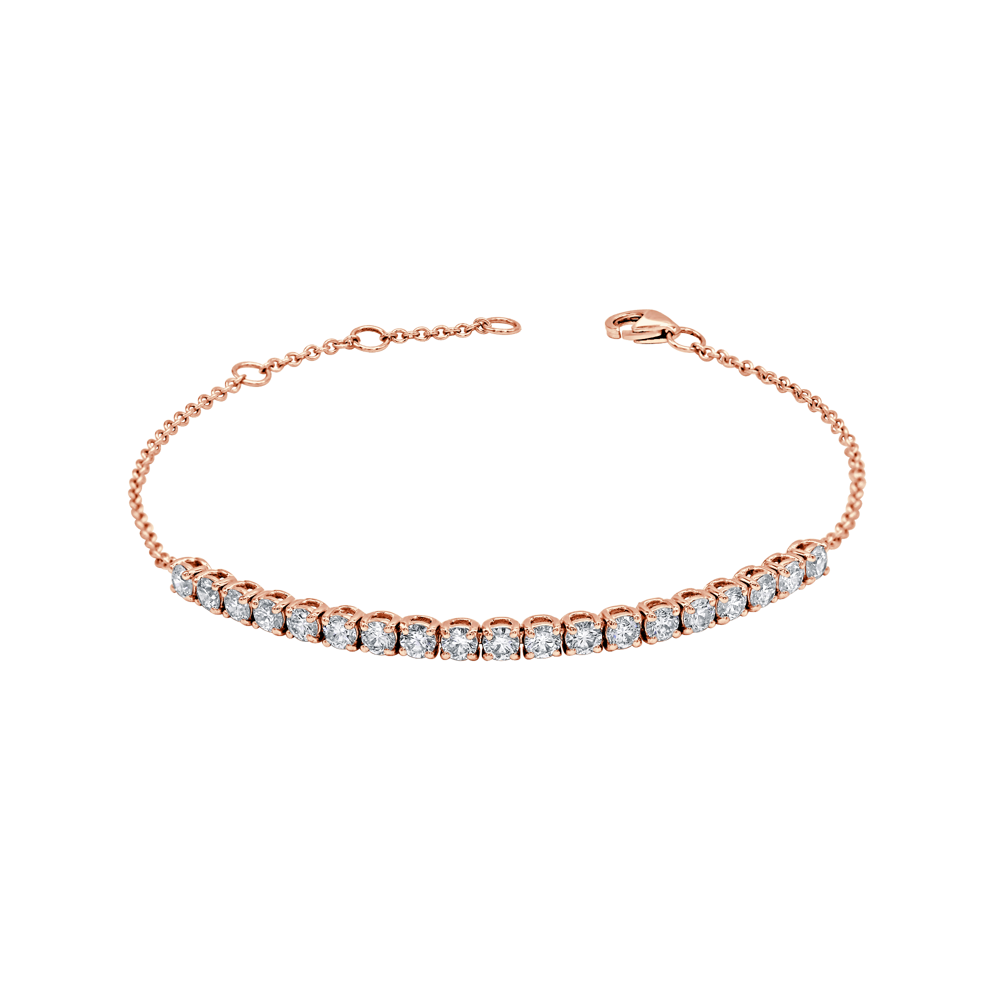 Round Diamond Half Tennis Bracelet (1.50cts)